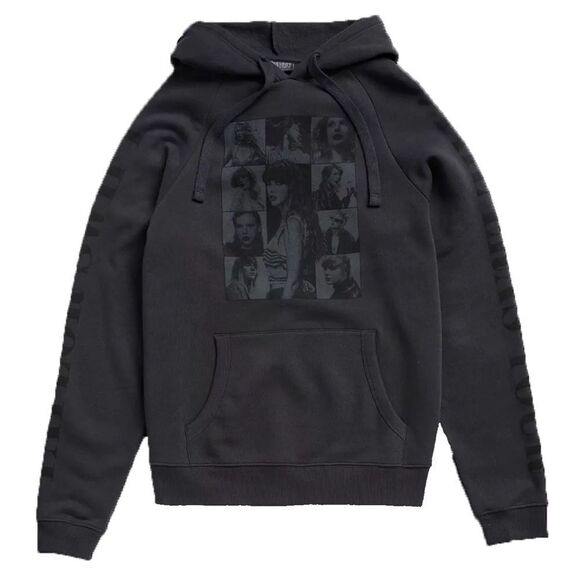 TAYLOR SWIFT THE ERAS INTERNATIONAL TOUR GREY PHOTO HOODIE - Picture 1 of 11